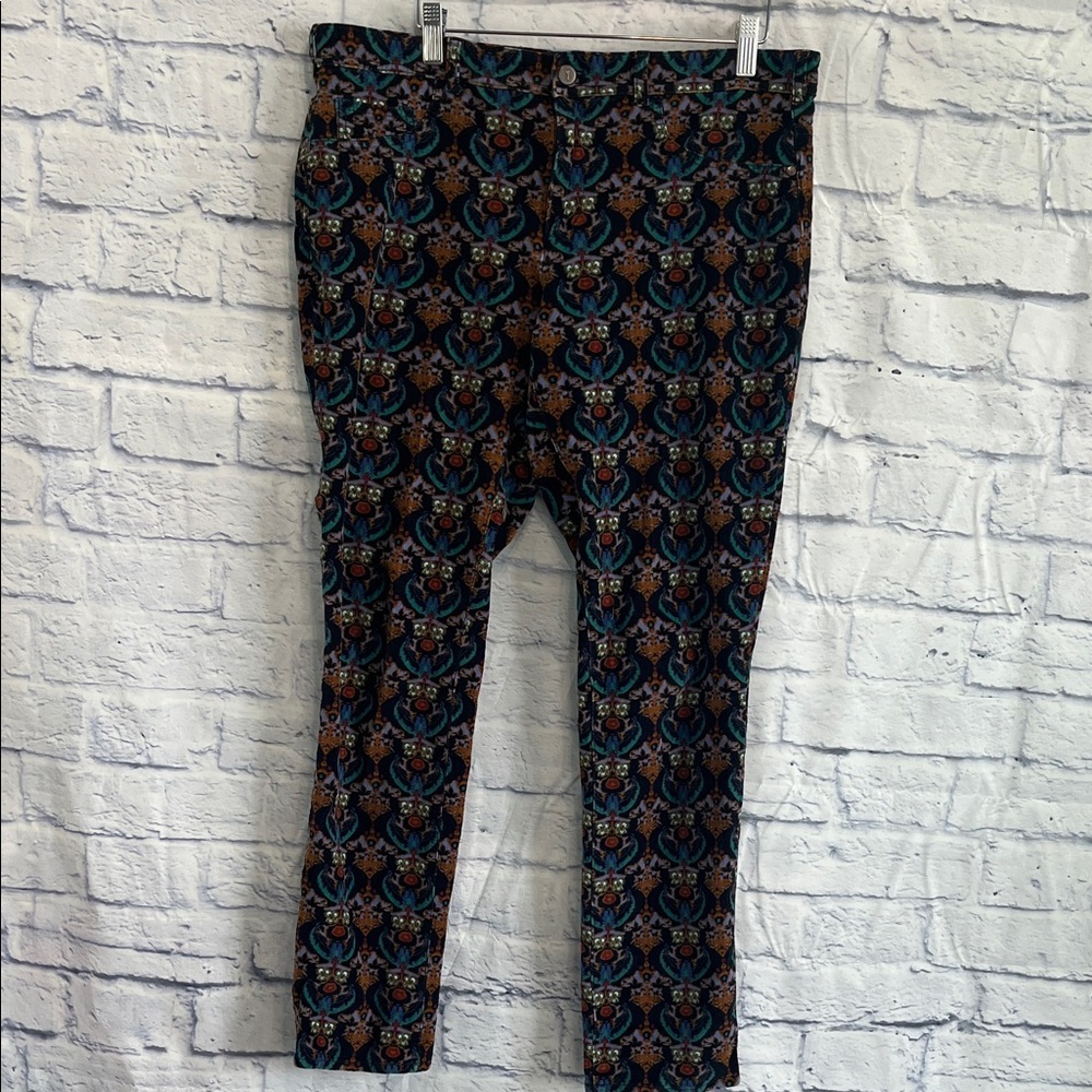 Anthropologie Pilcro Corduroy Serif Batik Pants Size 32 Skinny - Picture 2 of 9